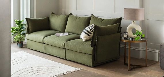 Green color Sofa Upholstery